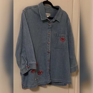 Ladies Denim Blouse. Size 2 X